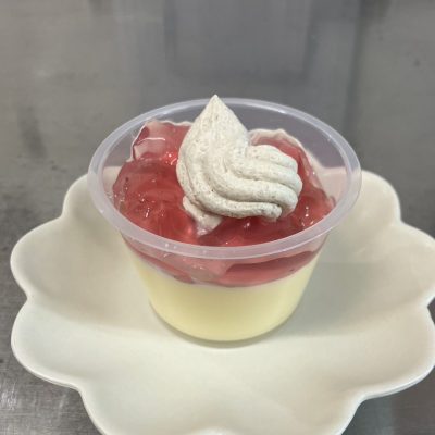 マロンクリームを乗せたプリン