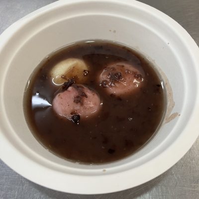 紅白白玉のお汁粉